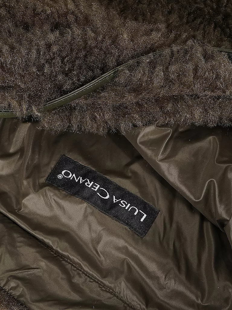 LUISA CERANO | Tasche in Felloptik | olive