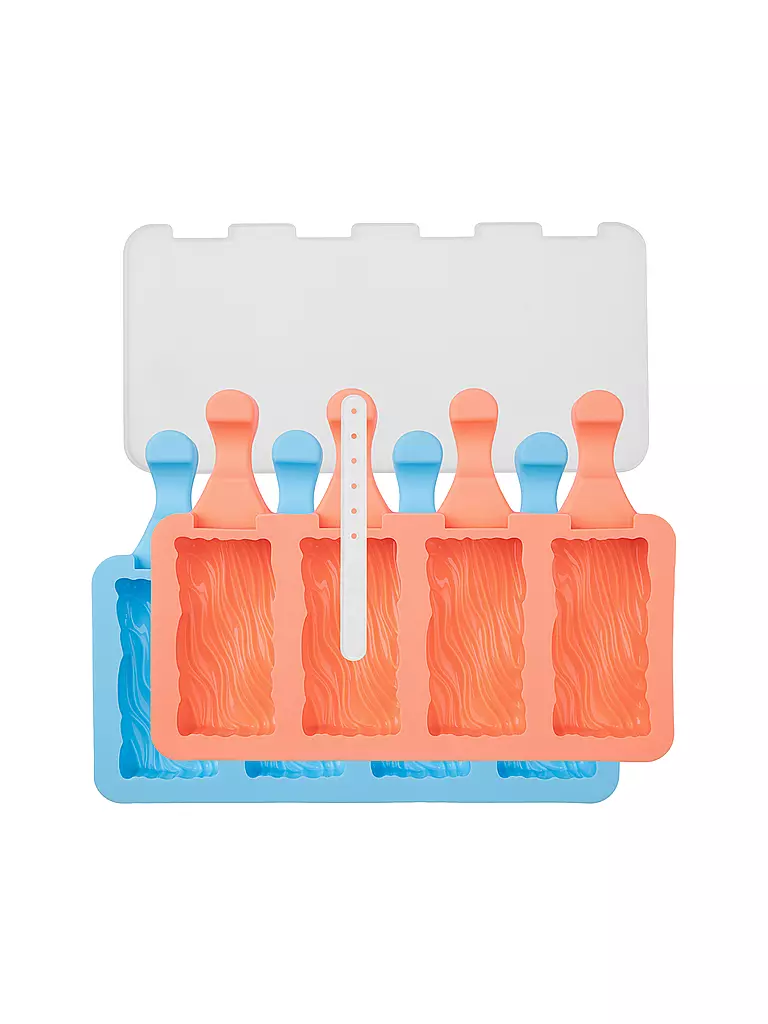 LURCH | Eisform 2er Set POPSICLE ICEFORM WAVE Aquamarine Peach  | bunt