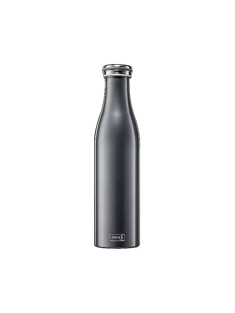 LURCH | Isolierflasche - Thermosflasche Edelstahl 0,75l Anthrazit Metallic | grau