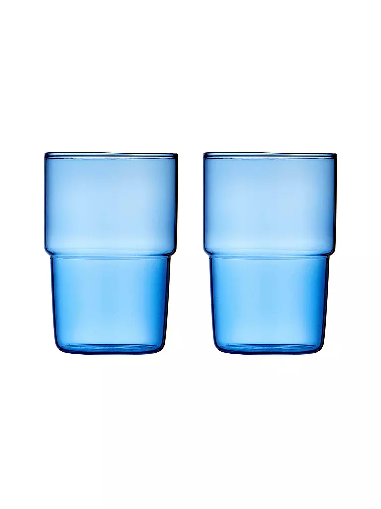 LYNG BY GLAS | Trinkglas 2er Set TORINO 40 cl Blau  | blau