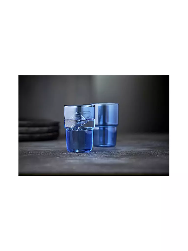 LYNG BY GLAS | Trinkglas 2er Set TORINO 40 cl Blau | hellgrün