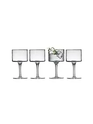 LYNGBY GLAS | Gin & Tonic Glas Set 4tlg. mit Goldkante PALERMO 45cl  | Transparent