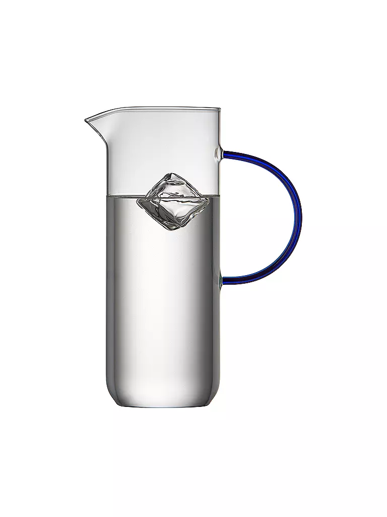 LYNGBY GLAS | Glaskrug TORINO 1,1l Klar/ Blau  | transparent