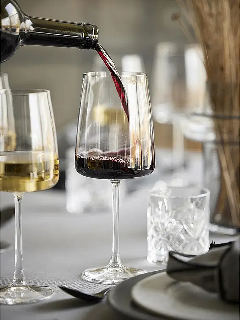 LYNGBY GLAS | Rotweinglas Set 4tlg. ZERO 54cl | Transparent