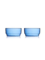 LYNGBY GLAS | Schale 2er Set TORINO 50cl Gruen  | blau