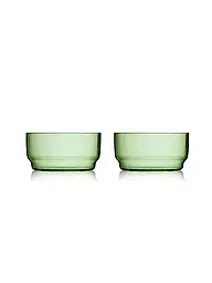 LYNGBY GLAS | Schale 2er Set TORINO 50cl Gruen  | hellgrün