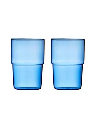 LYNGBY GLAS | Trinkglas 2er Set TORINO 40 cl Blau  | blau