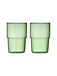 LYNGBY GLAS | Trinkglas 2er Set TORINO 40 cl Blau  | hellgrün