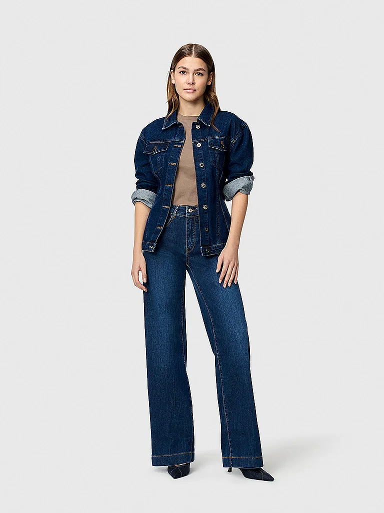MAC Jeans Wide Fit RICH PALAZZO dunkelblau   34/L32 damen 2