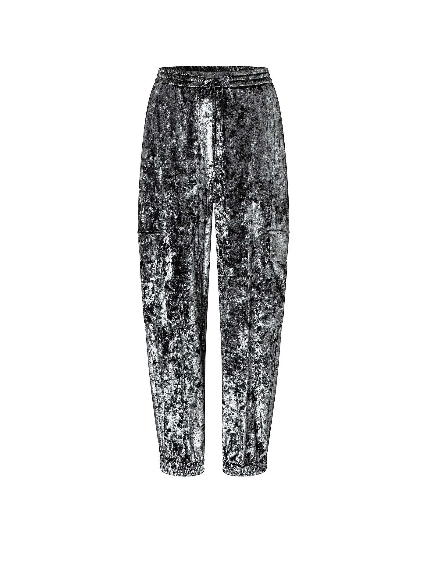 MAC | Cargohose VELVET | silber