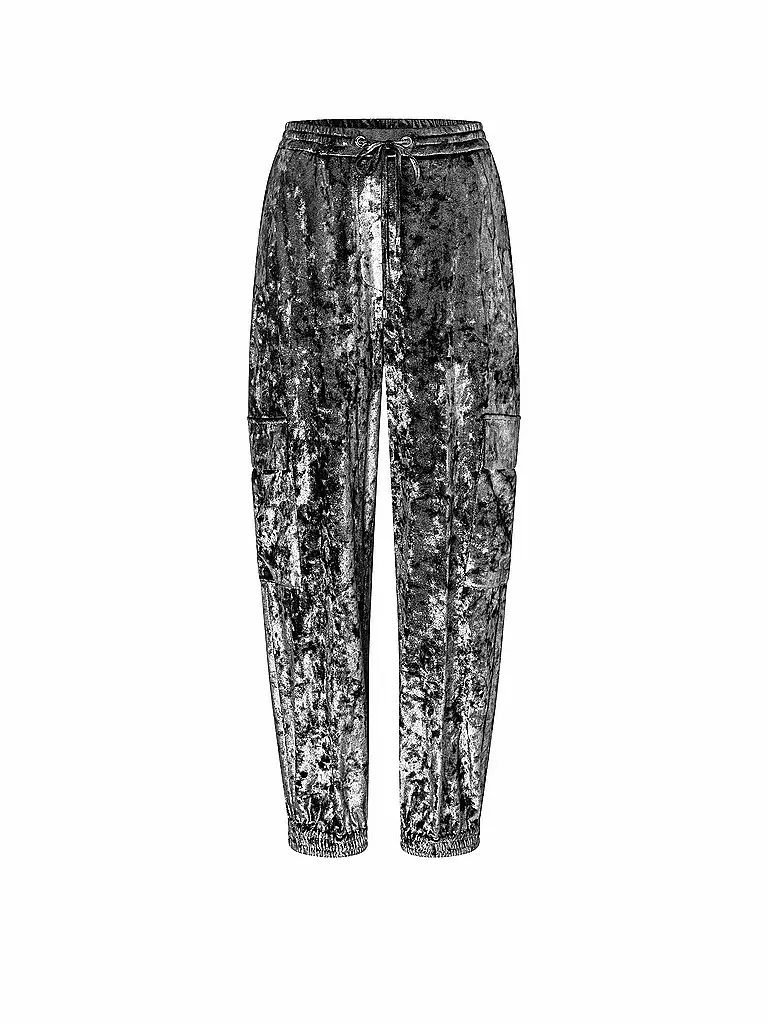 MAC | Cargohose VELVET | silber