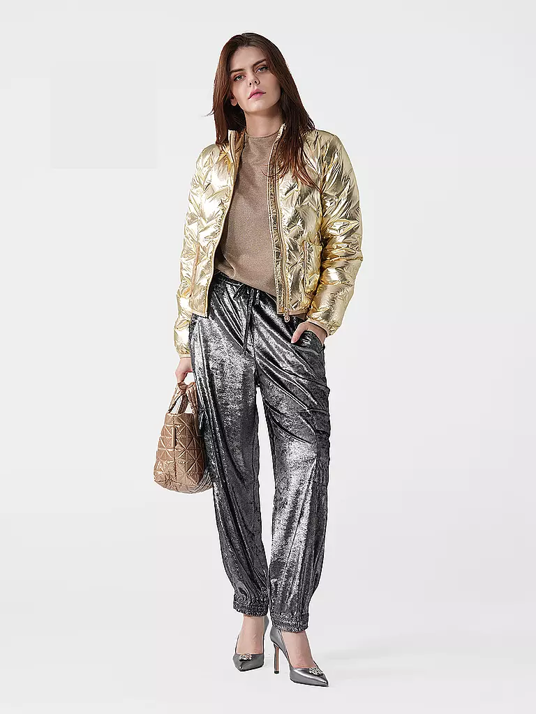 MAC | Cargohose VELVET | silber