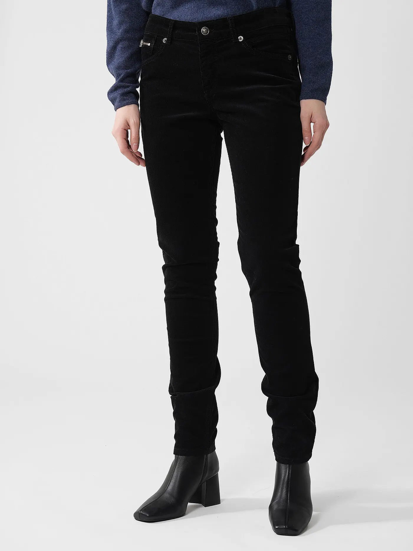 MAC | Cordhose Slim Fit | schwarz