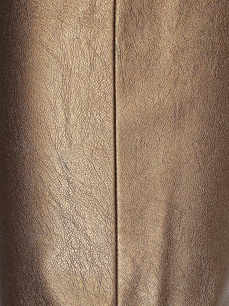MAC | Hose in Lederoptik Slim Fit | gold