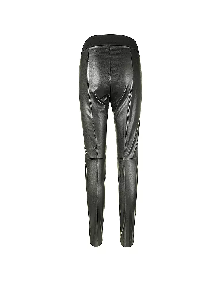 MAC | Leggings in Lederoptik  | schwarz