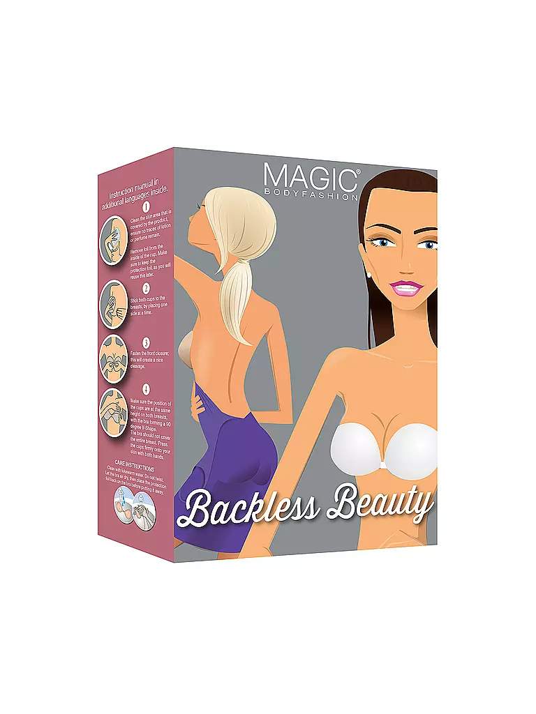 MAGIC BODYFASHION | Klebe-BH "Backless Beauty" latte | beige