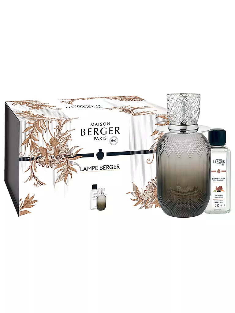 MAISON BERGER PARIS | Lampe Berger Set EVANESCENCE GRISE +250ml Mystic Leather | grau