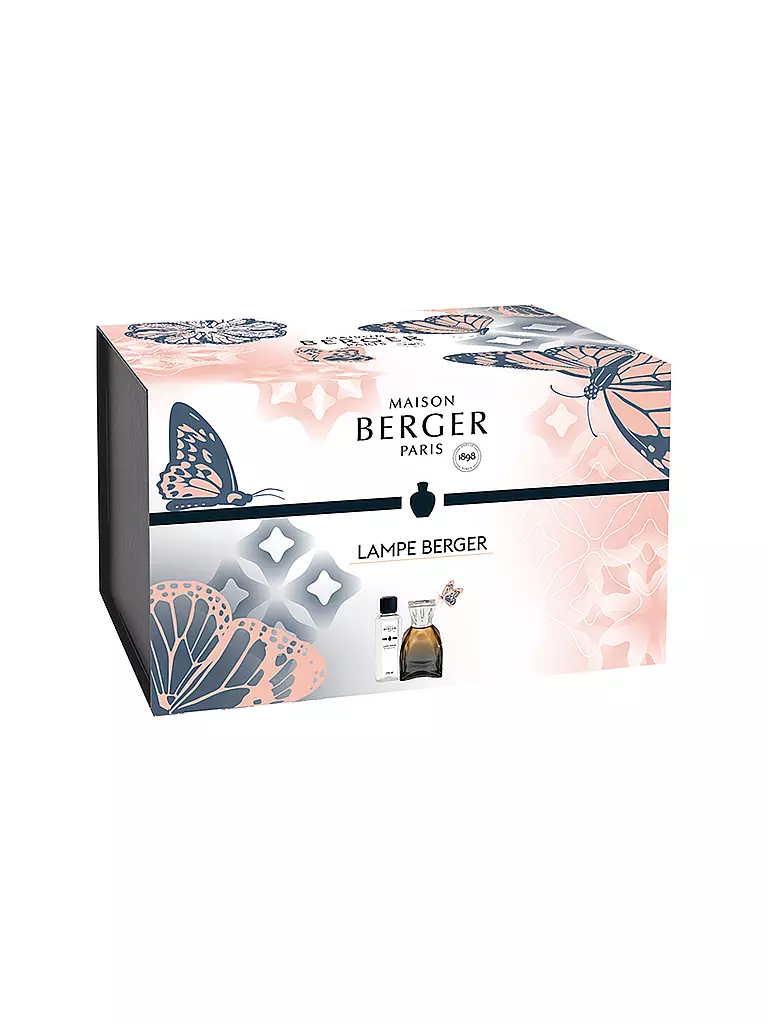 MAISON BERGER PARIS | Lampe Berger Set FLACON LILLY VERT +250ml Fleur D' Oranger | camel