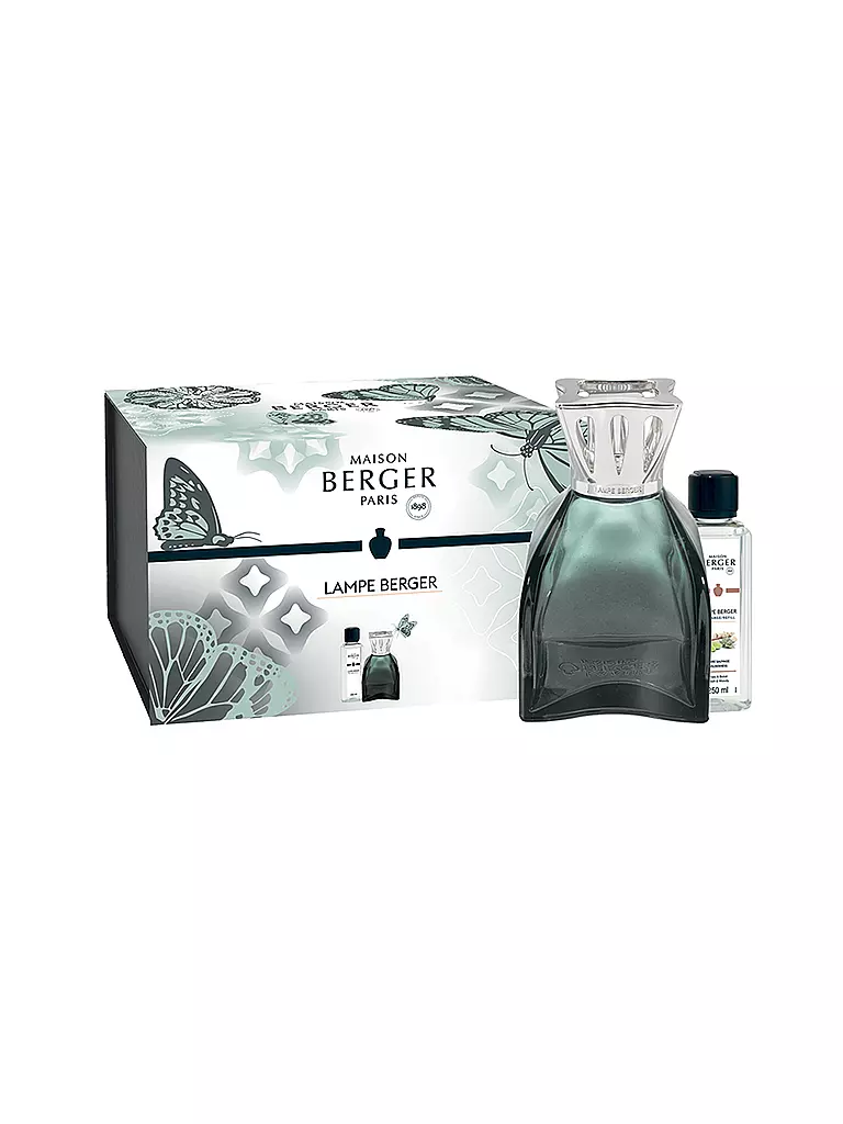 MAISON BERGER PARIS | Lampe Berger Set FLACON LILLY VERT +250ml Terre Sauvage | hellgrün