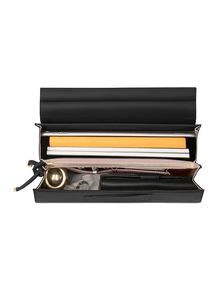 MAISON HEROINE | Ledertasche "Marlene Tablet" | schwarz