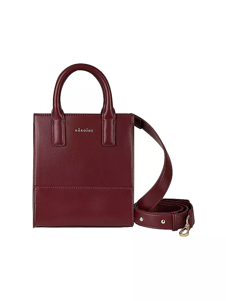 MAISON HEROINE | Ledertasche - Mini Bag Kira Nano | dunkelrot