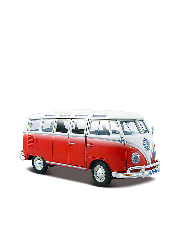 MAISTO | Modellfahrzeug - 1:25 VW Bus Samba | rot