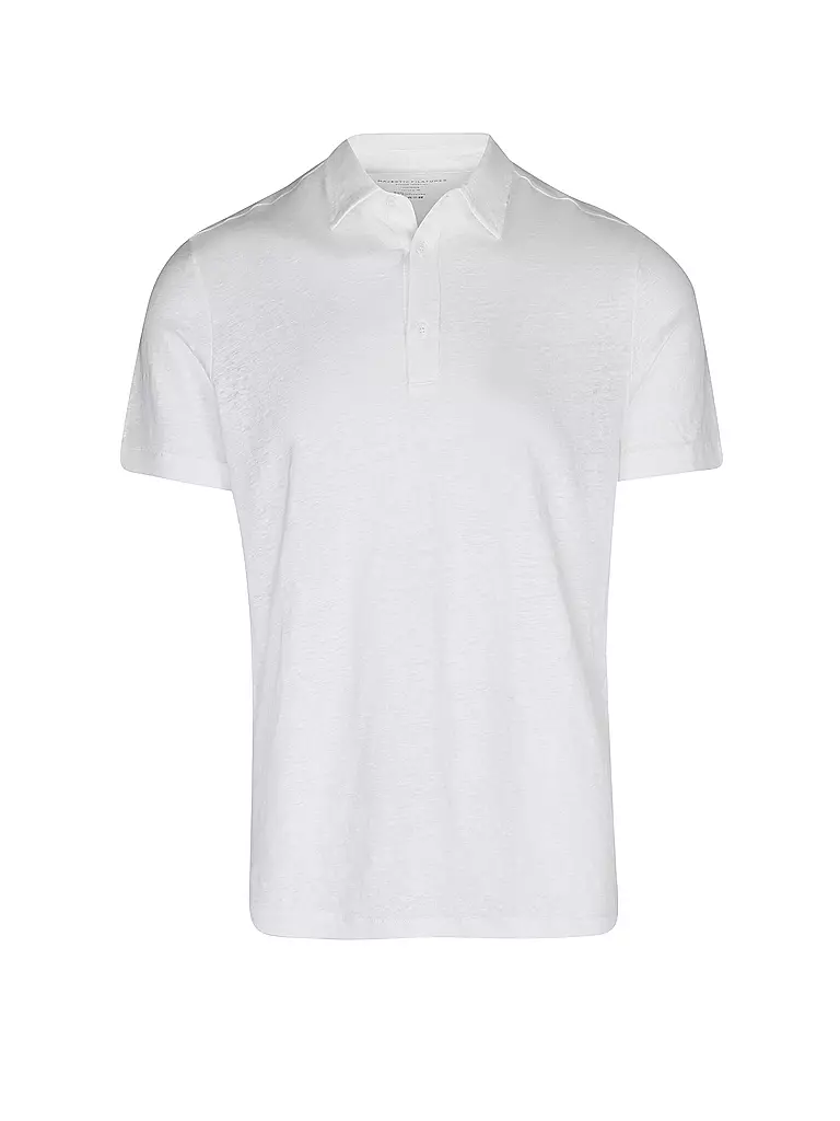 MAJESTIC FILATURES | Leinen Poloshirt | weiss