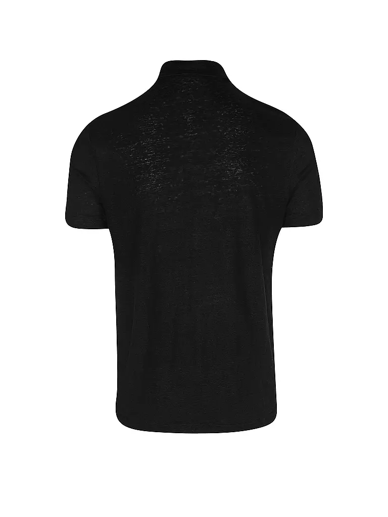 MAJESTIC FILATURES | Leinen Poloshirt | schwarz