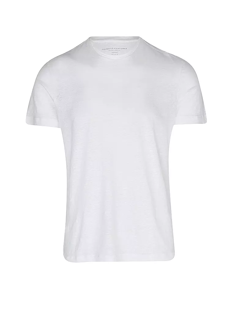 MAJESTIC FILATURES | Leinen T-Shirt | weiss