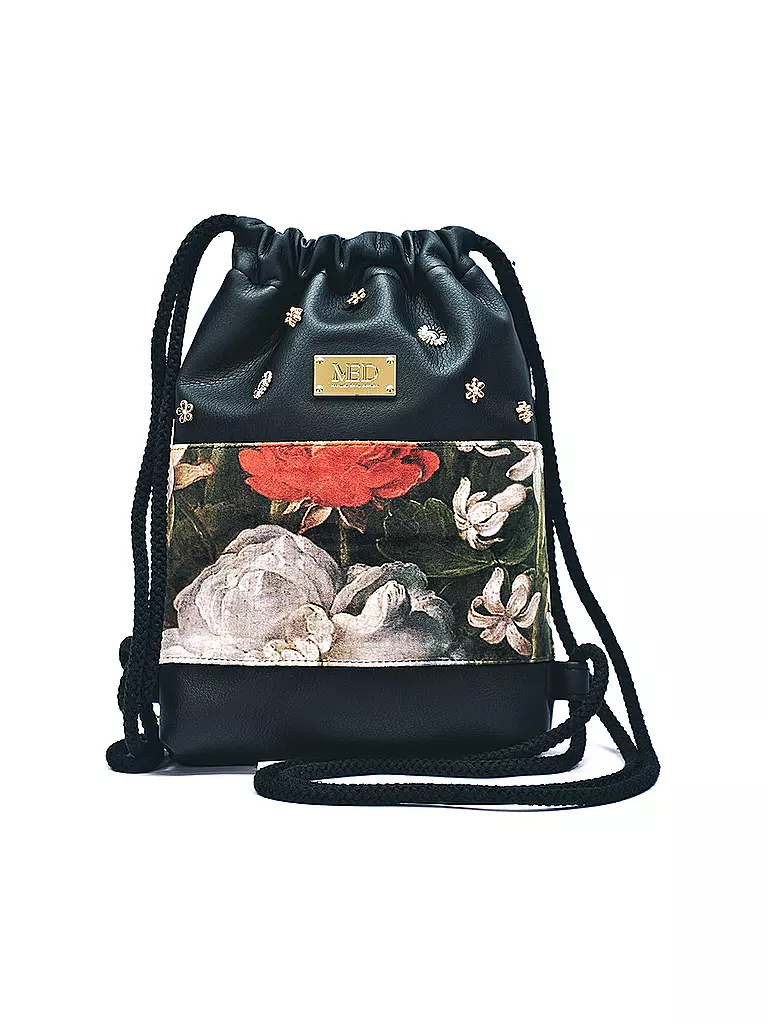 MANUEL ESSL DESIGN | Tasche -  Mini Gym Bag Floral | schwarz