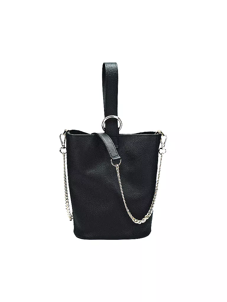 MANUEL ESSL DESIGN | Tasche - Bucket Bag Floral | schwarz