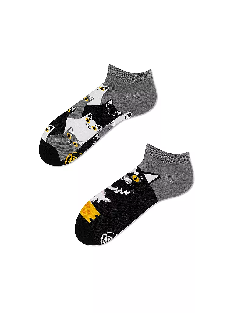 MANY MORNINGS | Damen Sneaker Socken BLACK CAT schwarz | schwarz