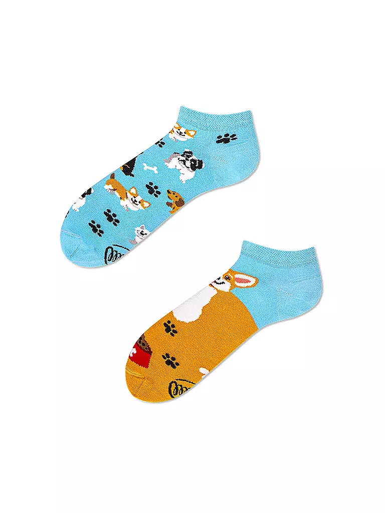 MANY MORNINGS | Damen Sneaker Socken PLAYFUL CAT blau | blau