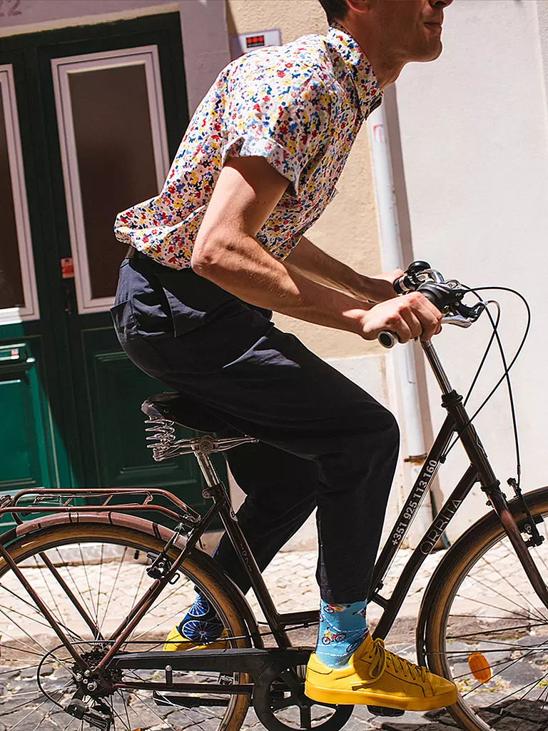 MANY MORNINGS | Herren Socken THE BICYCLES blau | blau