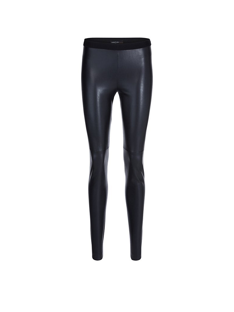 MARC CAIN Leggings in Lederoptik blau | 34