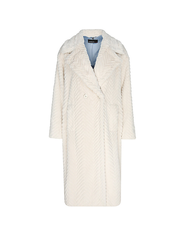 MARC CAIN Mantel in Felloptik  creme | 44