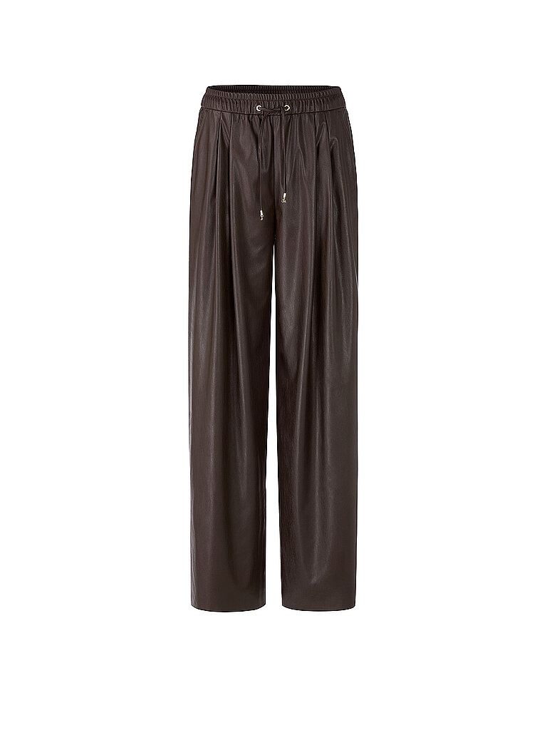 MARC CAIN Hose in Lederoptik  braun | 38