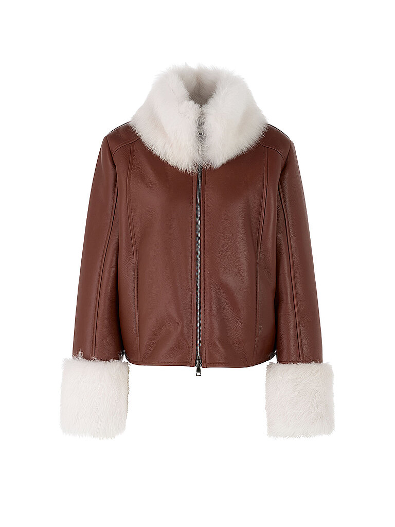 MARC CAIN Lederjacke  hellbraun | 36