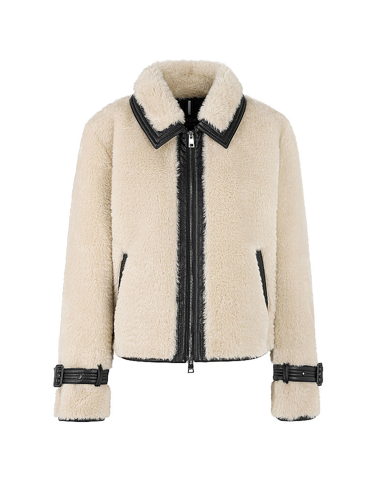 MARC CAIN Jacke in Felloptik  creme | 36