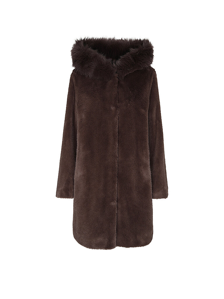 MARC CAIN Mantel in Felloptik  braun | 34