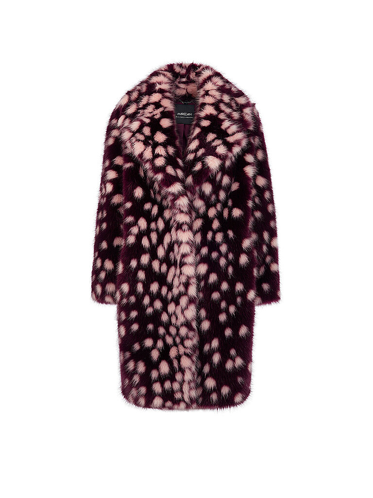 MARC CAIN Mantel in Felloptik  dunkelrot | 36