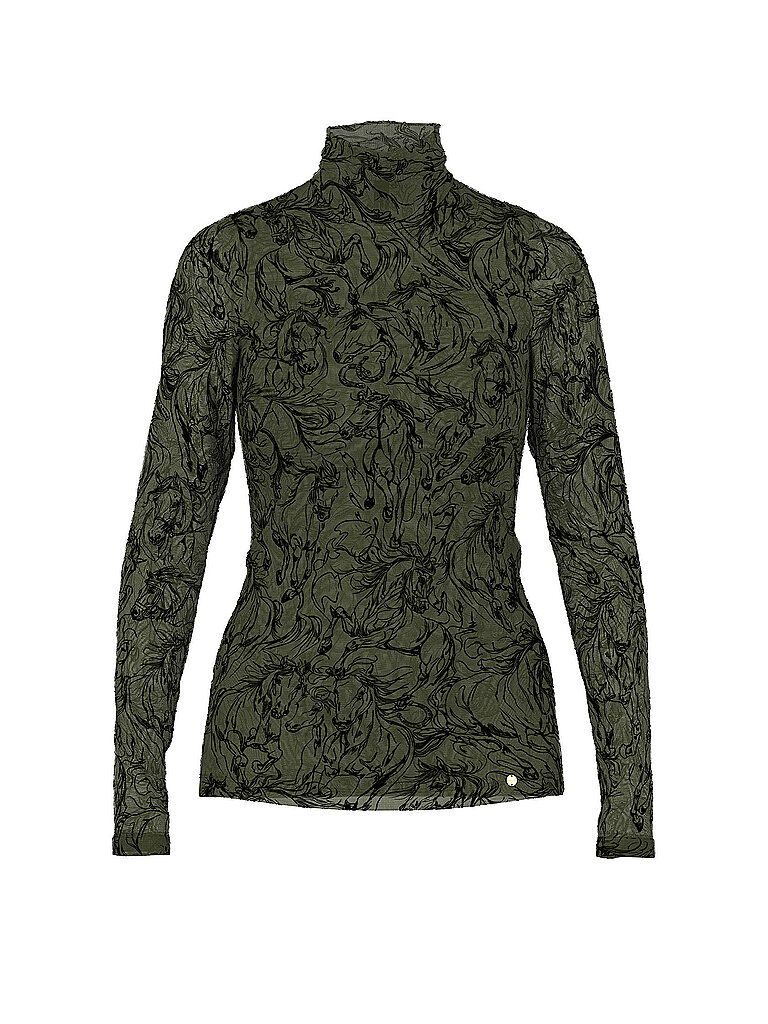 MARC CAIN Rollkragenpullover  dunkelgrün | 34