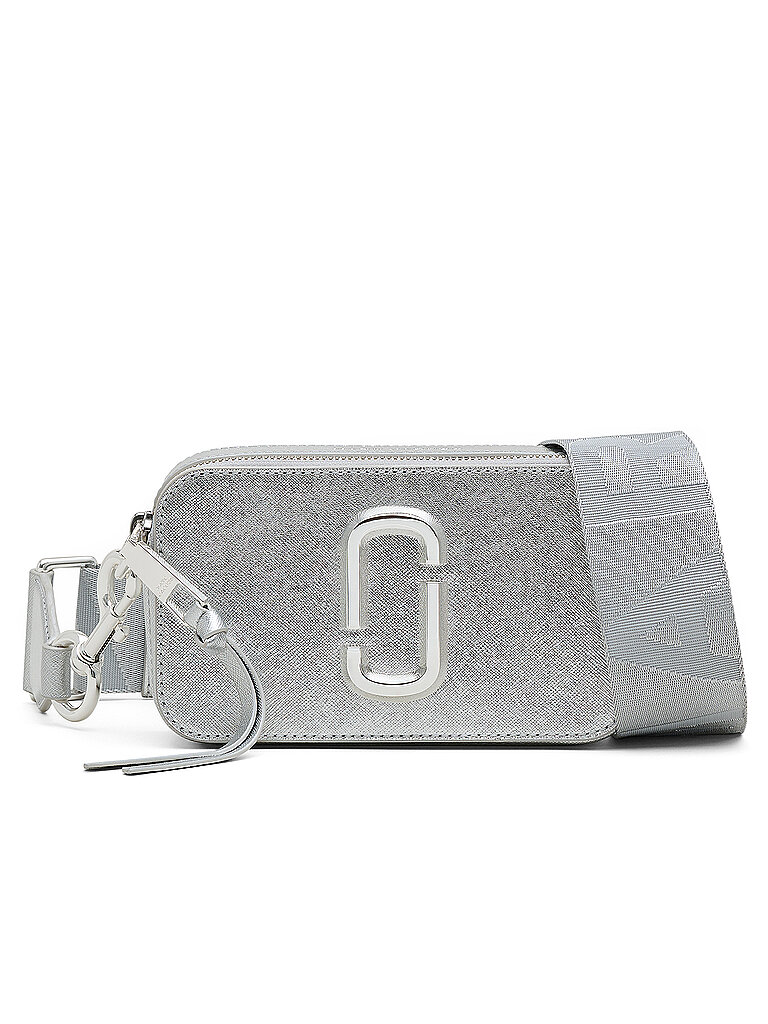 MARC JACOBS Ledertasche - Mini Bag THE SNAPSHOT silber