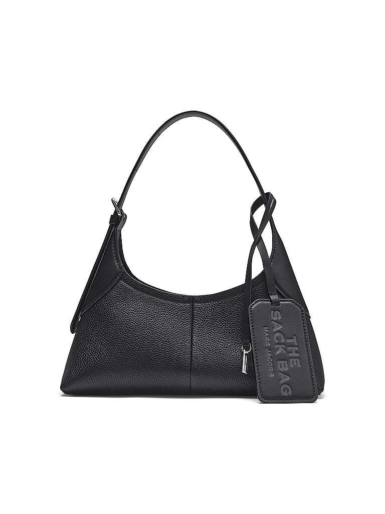 MARC JACOBS Ledertasche - Schultertasche THE SMALL BELTED SACK schwarz