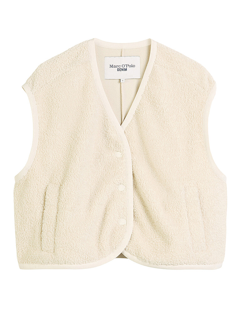 MARC O'POLO DENIM Gilet in Felloptik  creme | M