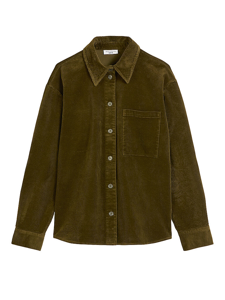 Marc O' Polo Cordbluse olive L damen