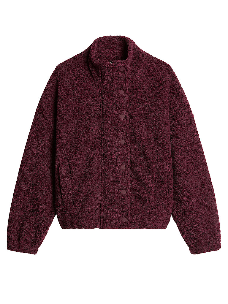 MARC O'POLO DENIM Jacke in Felloptik dunkelrot | S