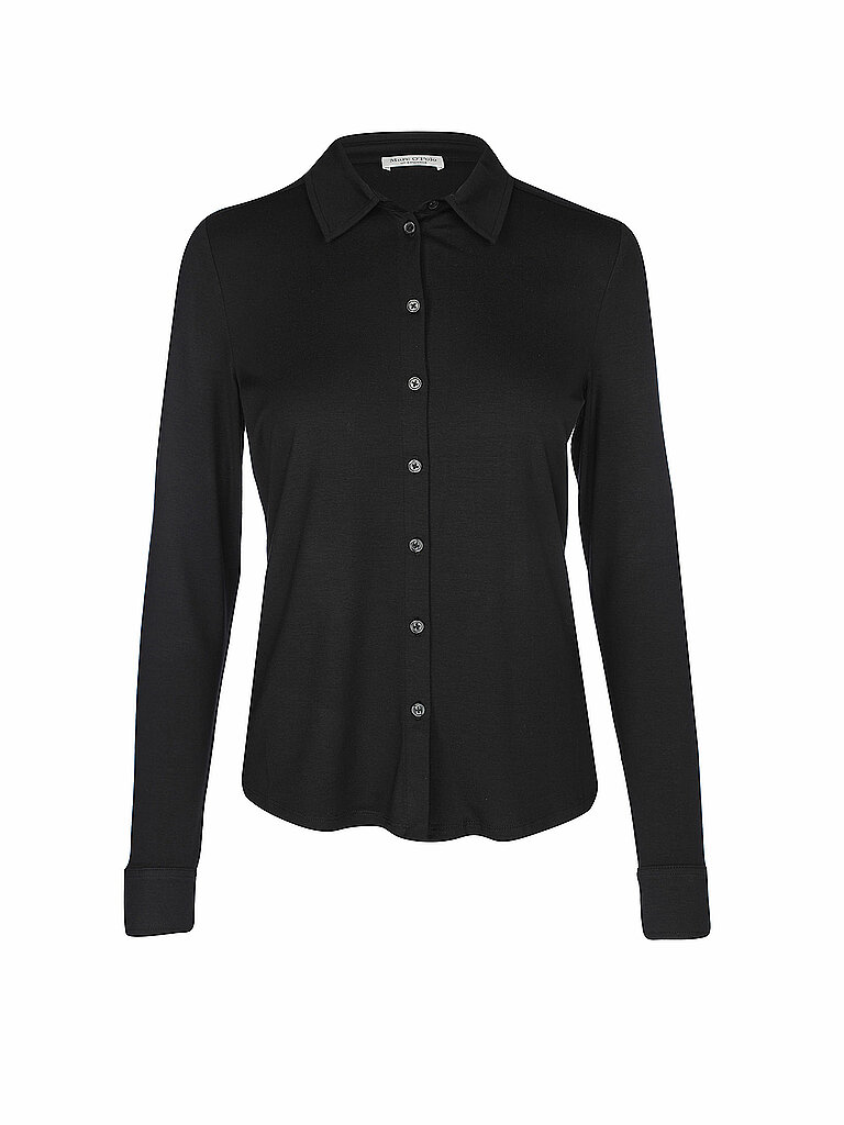 MARC O'POLO Jerseybluse schwarz