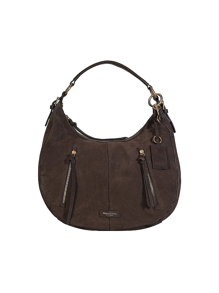 MARC O'POLO Ledertasche - Hobo Bag Medium braun