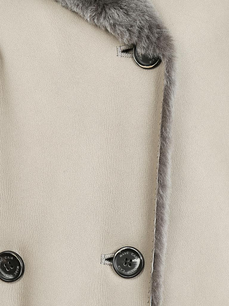 MARC CAIN  | Wende Lammfell- / Ledermantel | grau
